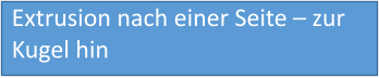 Extrusion nach einer Seite – zur Kugel hin