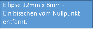 Ellipse 12mm x 8mm -  Ein bisschen vom Nullpunkt entfernt.