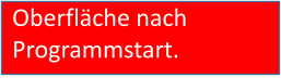 Oberfläche nach Programmstart.