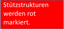 Stützstrukturen werden rot markiert.